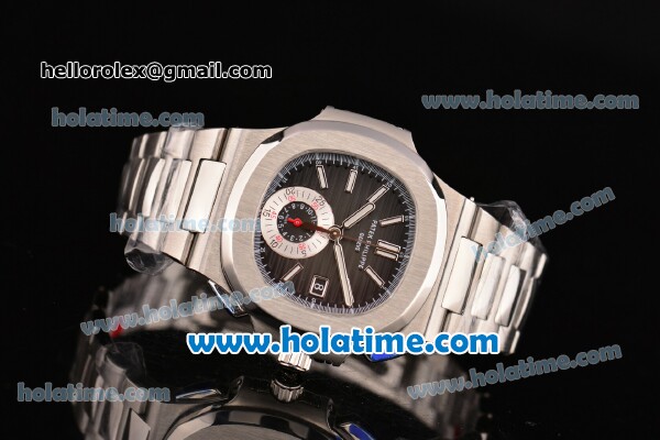 Patek Philippe Nautilus Swiss Valjoux 7750 Automatic Full Steel with Black Dial and Stick Markers - 1:1 Original (BP) - Click Image to Close